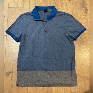 Hugo Boss Cotton Piqué Short Sleeve Two-Toned Polo Collared Shirt Men’s Large